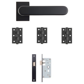 Deanta Juno Urban Latch Door Handle Pack - Matt Black