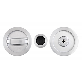 Deanta Flush Thumb Turn Round Lock for Pocket Door - 57mm Dia