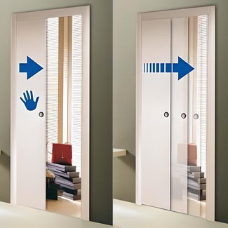 LPD Flusso Slow Damper Unit For Pocket Door Pre-Assembled Set  - 335mm W x 62mm H