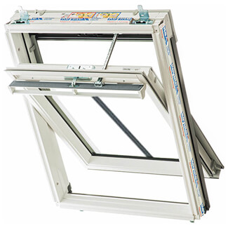 Keylite Solar Conservation Centre Pivot Roof Window - White Painted Pine