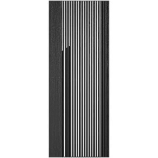 LPD Melbourne Flutted Internal Door with Clear Glazed Light - Prefinished Ash Grey