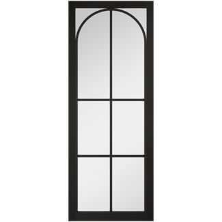 LPD Astoria Internal Door with 8 Clear Glazed Light - Prefinished Black