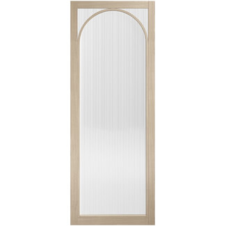 LPD Melrose Internal Door with 3 Reeded Glazed Light - Prefinished Blonde Oak
