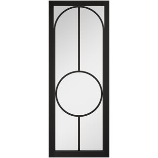 LPD Bowery Internal Door with 7 Clear Glazed Light - Prefinished Black