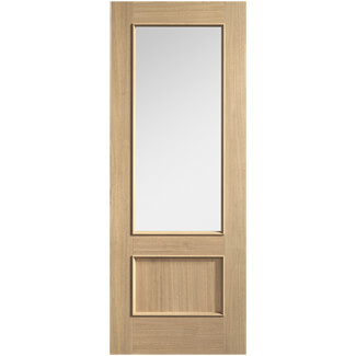 LPD Murcia Internal Door with 1 Panel and 1 Clear Glazed Light - Prefinished Oak