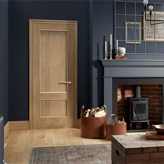 LPD Murcia Internal Fire Door with 2 Panel - Prefinished Oak