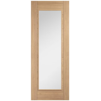 LPD Carini Internal Door with 1 Clear Glazed Light - Unfinished Oak