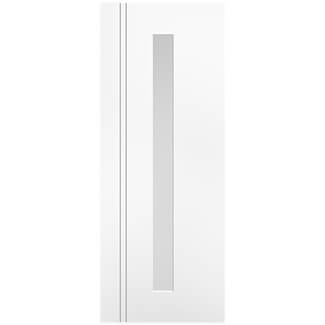 LPD Sierra Blanco Internal Door with 1 Clear Glazed Light - Prefinished White