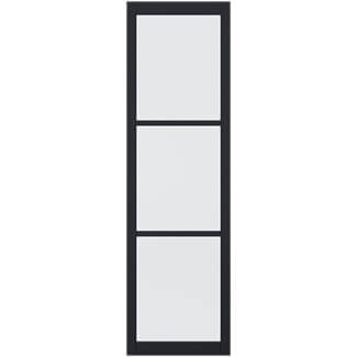 LPD Tribeca W8 Internal Sidelight Door without Lock Block - Prefinished Black