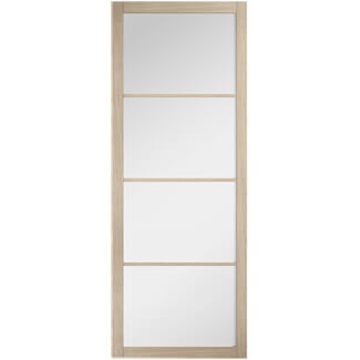 LPD Soho Internal Door with 4 Clear Glazed Light - Prefinished Blonde Oak