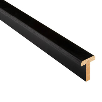 LPD Black Primed T-Lipping for Internal Doors 35mm T x 2100mm L