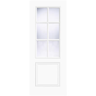 LPD Berlin Internal Door with 2 Clear Glazed Light - Prefinished White