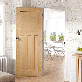 XL Joinery DX Pre-Finished Oak 4-Panels Internal Door