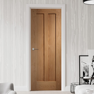 XL Joinery Novara Un-Finished Oak 2-Panels Internal Door