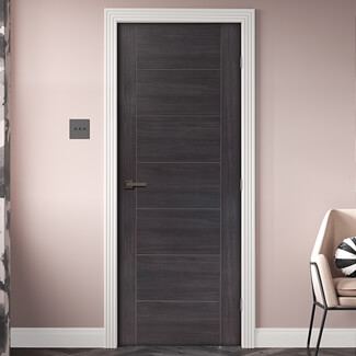XL Joinery Palermo Laminate Umber Grey 7-Panels Internal Door