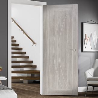 XL Joinery Salerno Pre-Finished White Grey Laminate 3-Panels Internal Fire Door