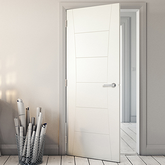 Deanta Pamplona Internal Fire Door with 6 Panel - White Primed