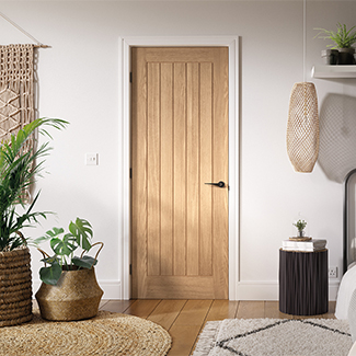 LPD Belize Internal Fire Door FD30 with 5 Panel - Unfinished Oak