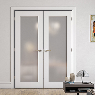 Deanta Denver Internal Door with 1 Obscure Glazed Light - White Primed