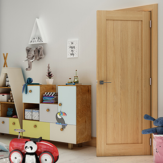 Deanta Walden Internal Door with 1 Panel - Unfinished Oak