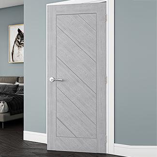Deanta Torino Internal Door with 6 Panel - Prefinished Light Grey