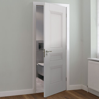 JB Kind Osborne Internal Fire Door with 3 Panel - White Primed
