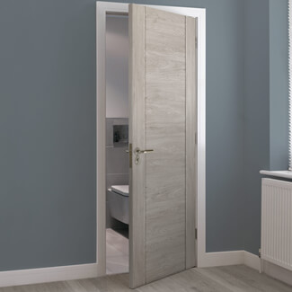 JB Kind Alabama Laminate Internal Fire Door with 1 Panel - Light Grey