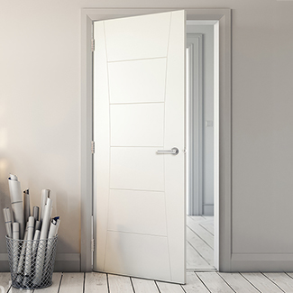 Deanta Pamplona Internal Door with 6 Panel - White Primed