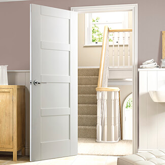 XL Joinery Shaker Internal Fire Door with 4 Panel - White Primed