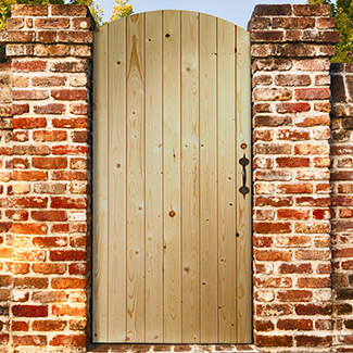 XL Joinery External Arch Top Gate - Unfinished Solid Pine