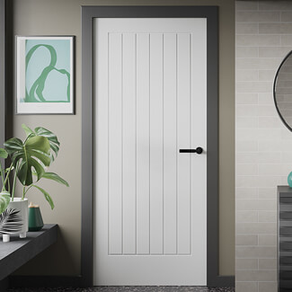 XL Joinery Suffolk White Primed 1-Panel Internal Fire Door