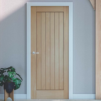 XL Joinery Suffolk Original Un-Finished Oak 6-Panels FD60 Internal Fire Door