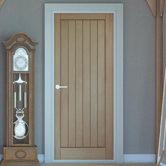 XL Joinery Suffolk Un-Finished Oak 6-Panels Internal Fire Door