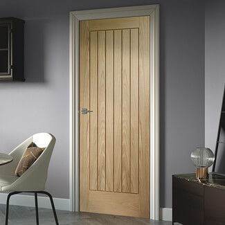 XL Joinery Suffolk Essential Pre-Finished Oak 6-Panels Internal Fire Door