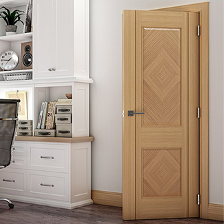 Deanta Kensington Internal Door with 2 Panel - Prefinished Oak