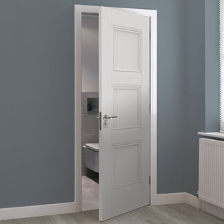 JB Kind Catton Internal Fire Door with 3 Panel - White Primed