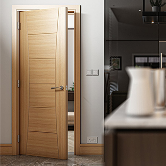 Deanta Pamplona Internal Door with 6 Panel - Prefinished Oak