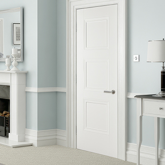 LPD Amsterdam Internal Fire Door with 3 Panel - White Primed