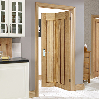 LPD Mexicano Internal Bi-fold Door with 2 Panel - Unfinished Oak