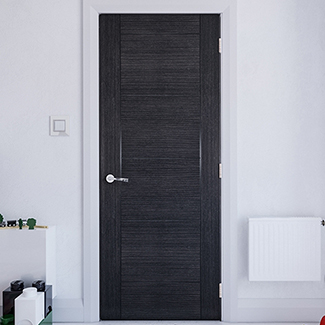 Deanta Montreal Internal Fire Door with 6 Panel - Prefinished Light Dark Ash