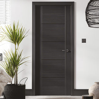 LPD Vancouver Internal Fire Door with 5 Panel - Prefinished Charcoal Black