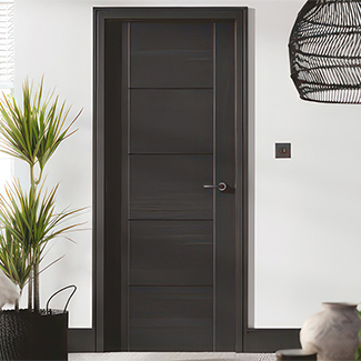 LPD Vancouver Laminate Internal Door with 5 Panel - Prefinished Black Ash