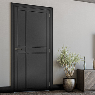 Deanta Dalston Internal Door with 5 Panel - Prefinished Black