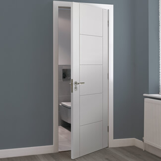 JB Kind Tigris Internal Fire Door with 5 Panel - Fully Finished White