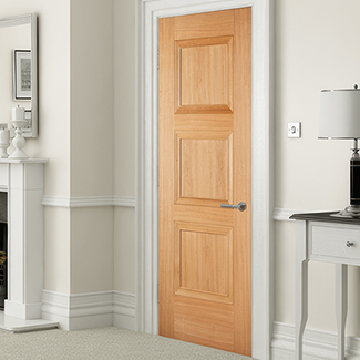 LPD Amsterdam Internal Fire Door with 3 Panel - Prefinished Oak