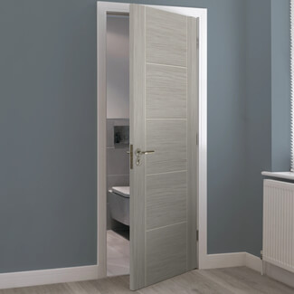 JB Kind Tigris Laminate Internal Door with 5 Panel - Light Grey