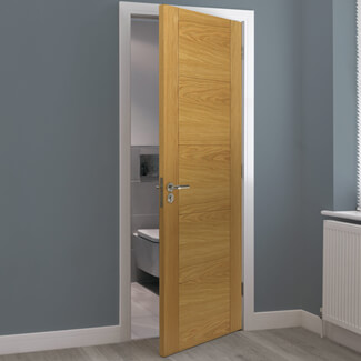 JB Kind Tigris Veneered Internal Fire Door with 5 Panel - Prefinished Oak