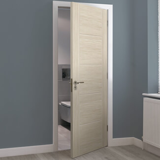 JB Kind Tigris Laminate Internal Fire Door with 5 Panel - Ivory