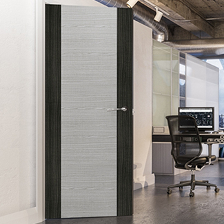 Deanta Internal Flush Fire Door FD60 - Prefinished Light Grey Ash With Dark Grey Ash Edges