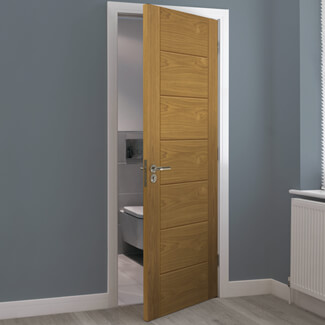 JB Kind Palomino Internal Door with 7 Panel - Unfinished Oak
